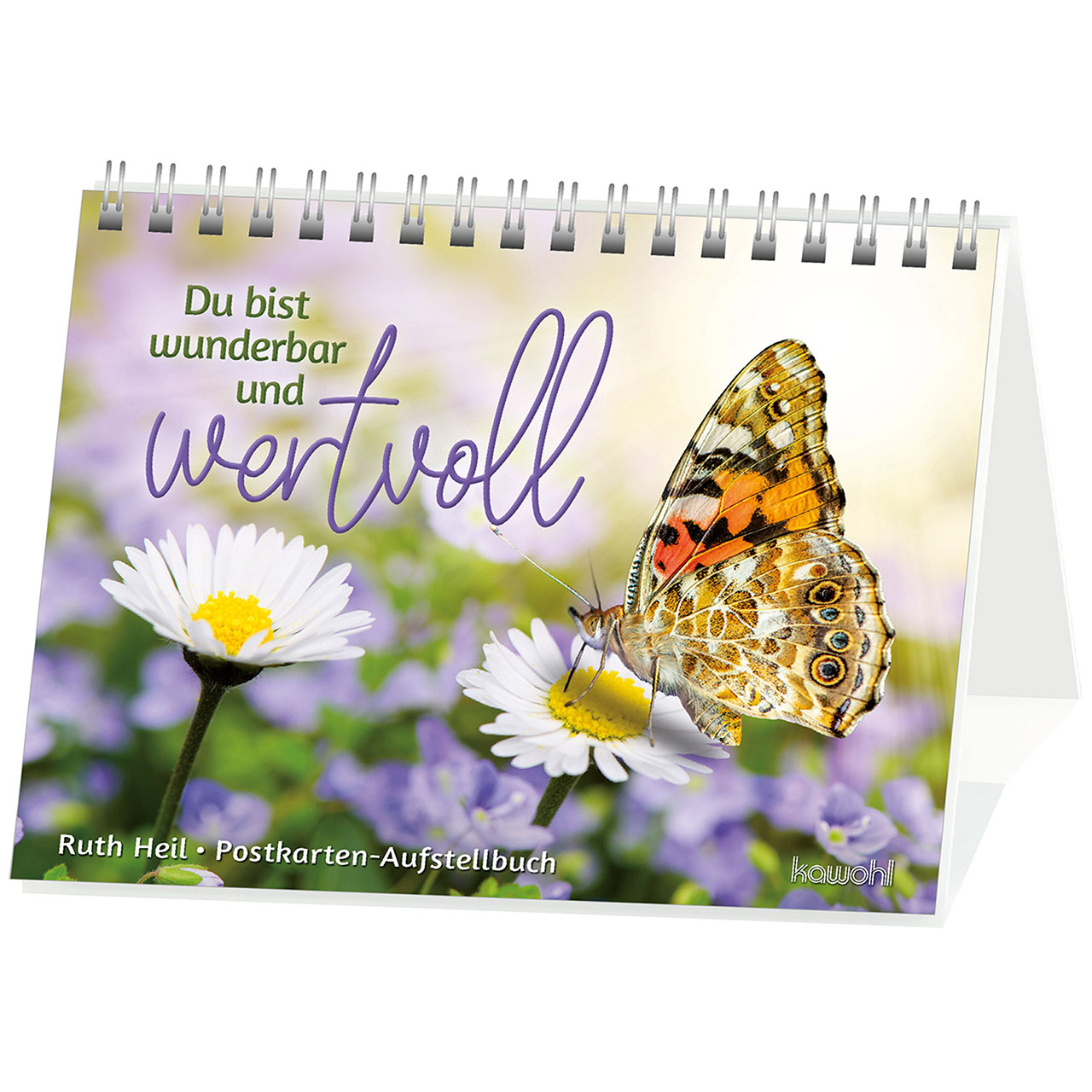 Du bist wunderbar und wertvoll Aufstellbuch - Du bist wunderbar und wertvoll - Schmetterling Margeriten