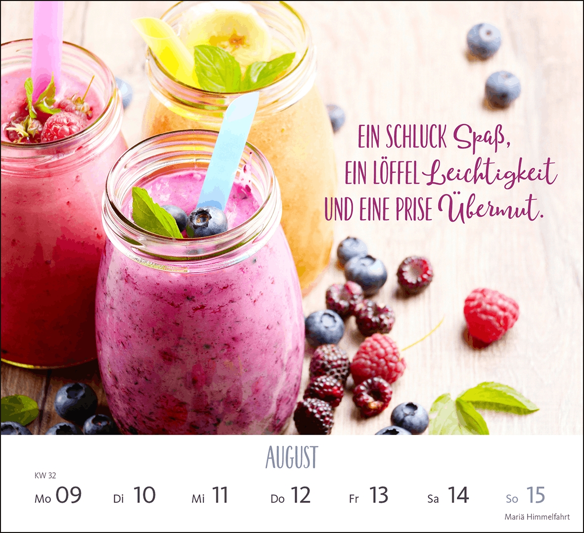 Aufstellkalender - Lebe leicht 2027 - Schmetterling