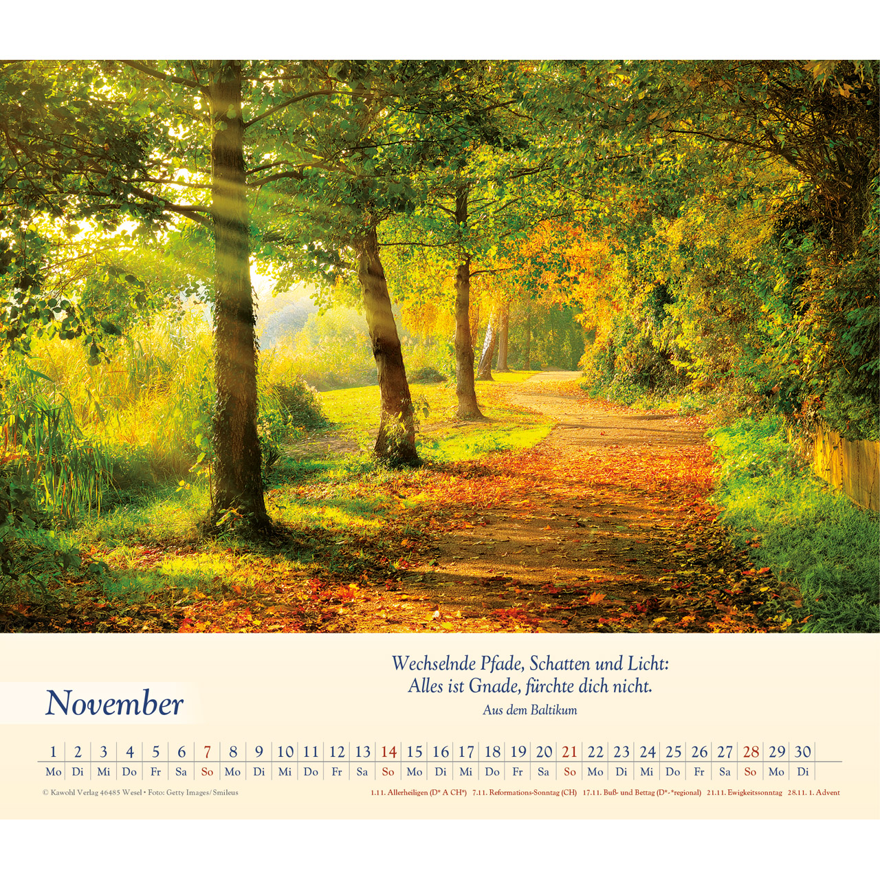Wandkalender - Balsam für deine Seele 2027