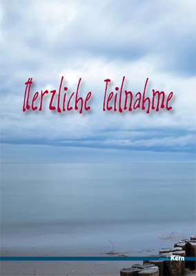 Herzliche Teilnahme Faltkarte - Herzliche Teilnahme - See Wolken
