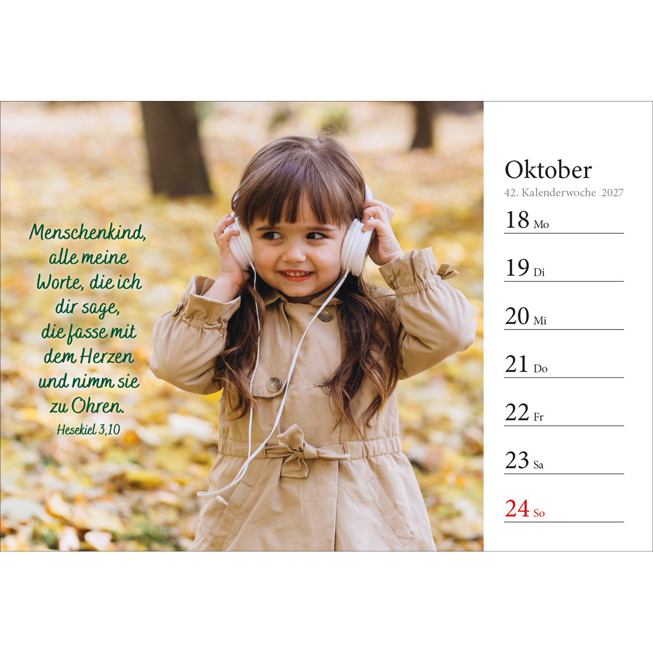Aufstellkalender - In deine Hand stell ich den Tag 2027
