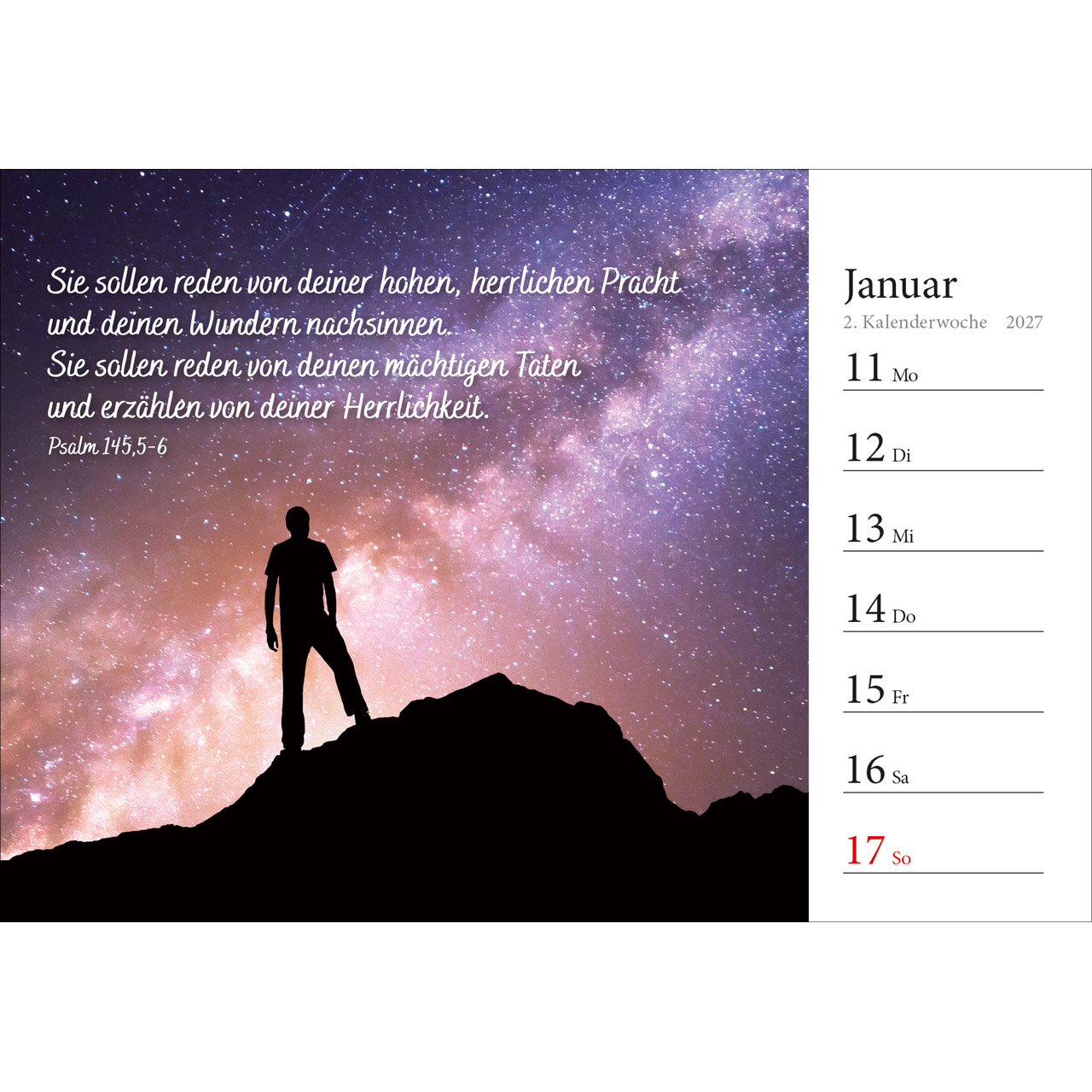 Aufstellkalender - In deine Hand stell ich den Tag 2027