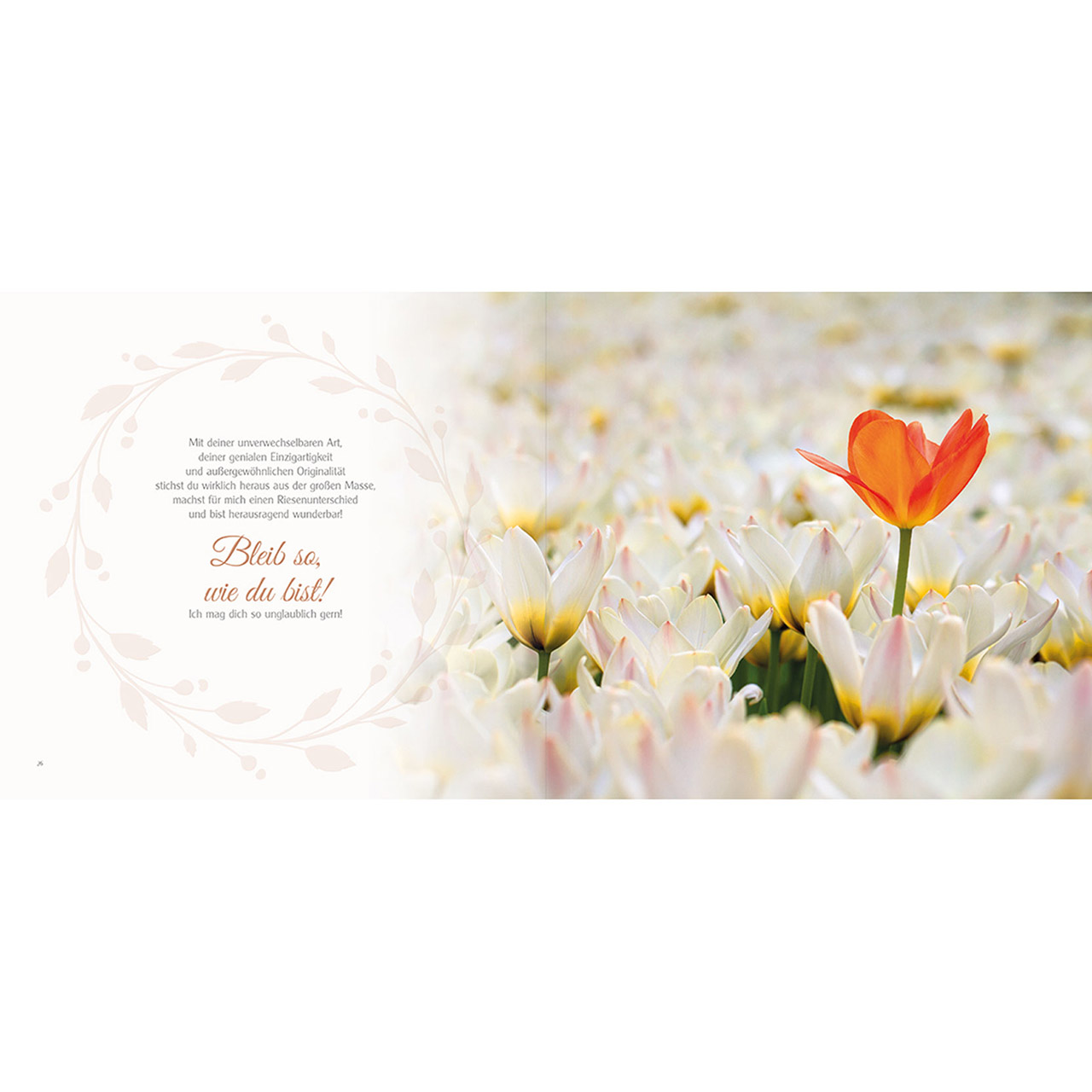 Geschenkbuch - Vielen Dank, dass du da bist - Rose Lavendel Geschenk