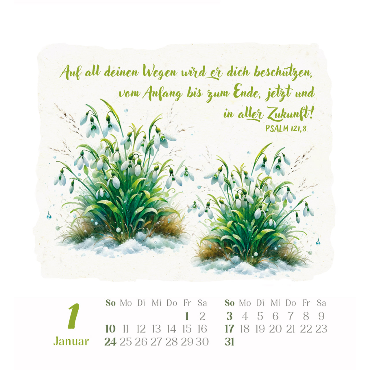 Aufkleberkalender - Kleine Freude im Herzen 2027 - Blumenaquarelle, Aquarellmotive mit Blumen