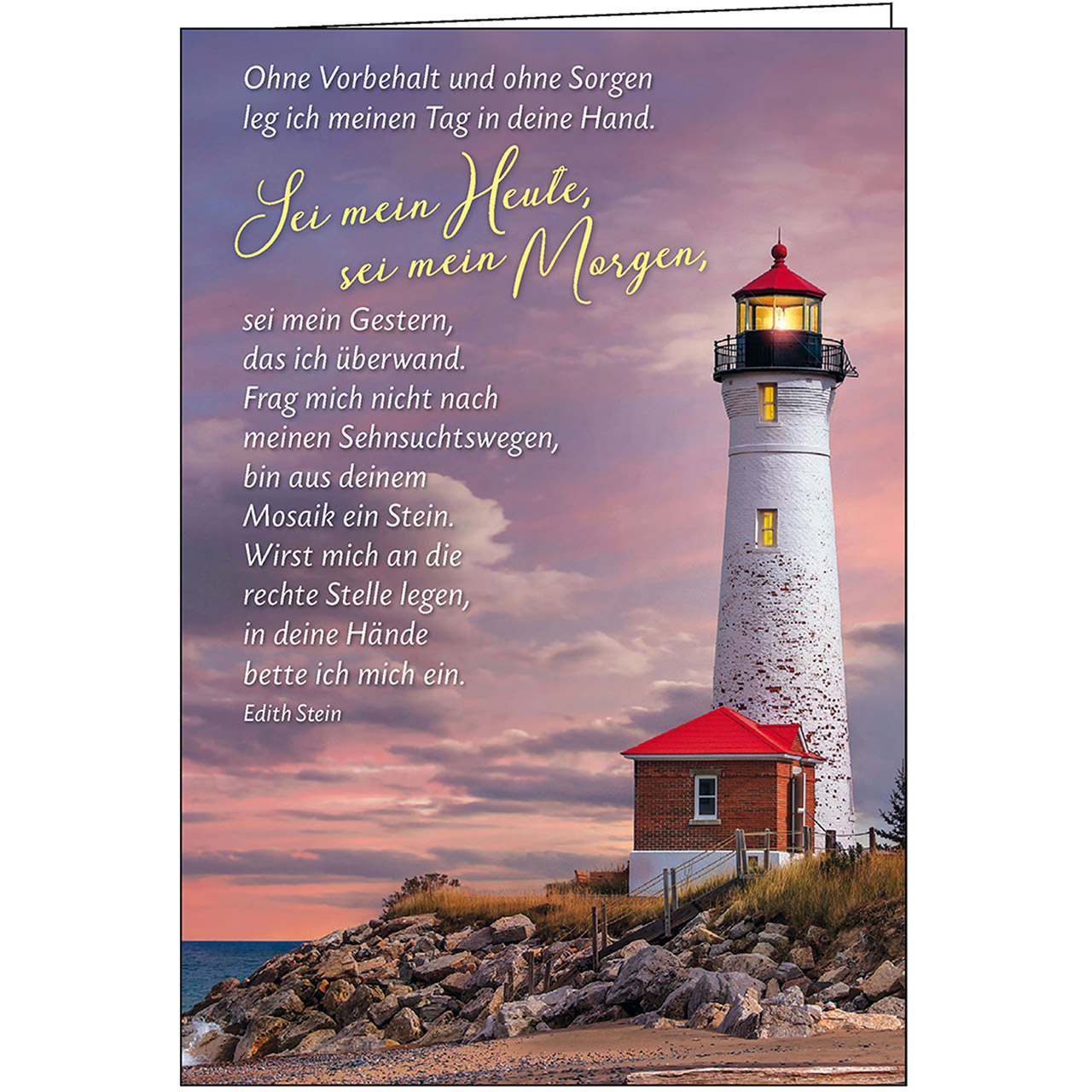 Sei mein Heute, sei mein Morgen Faltkarte - Sei mein Heute, sei mein Morgen - Leuchtturm Küste