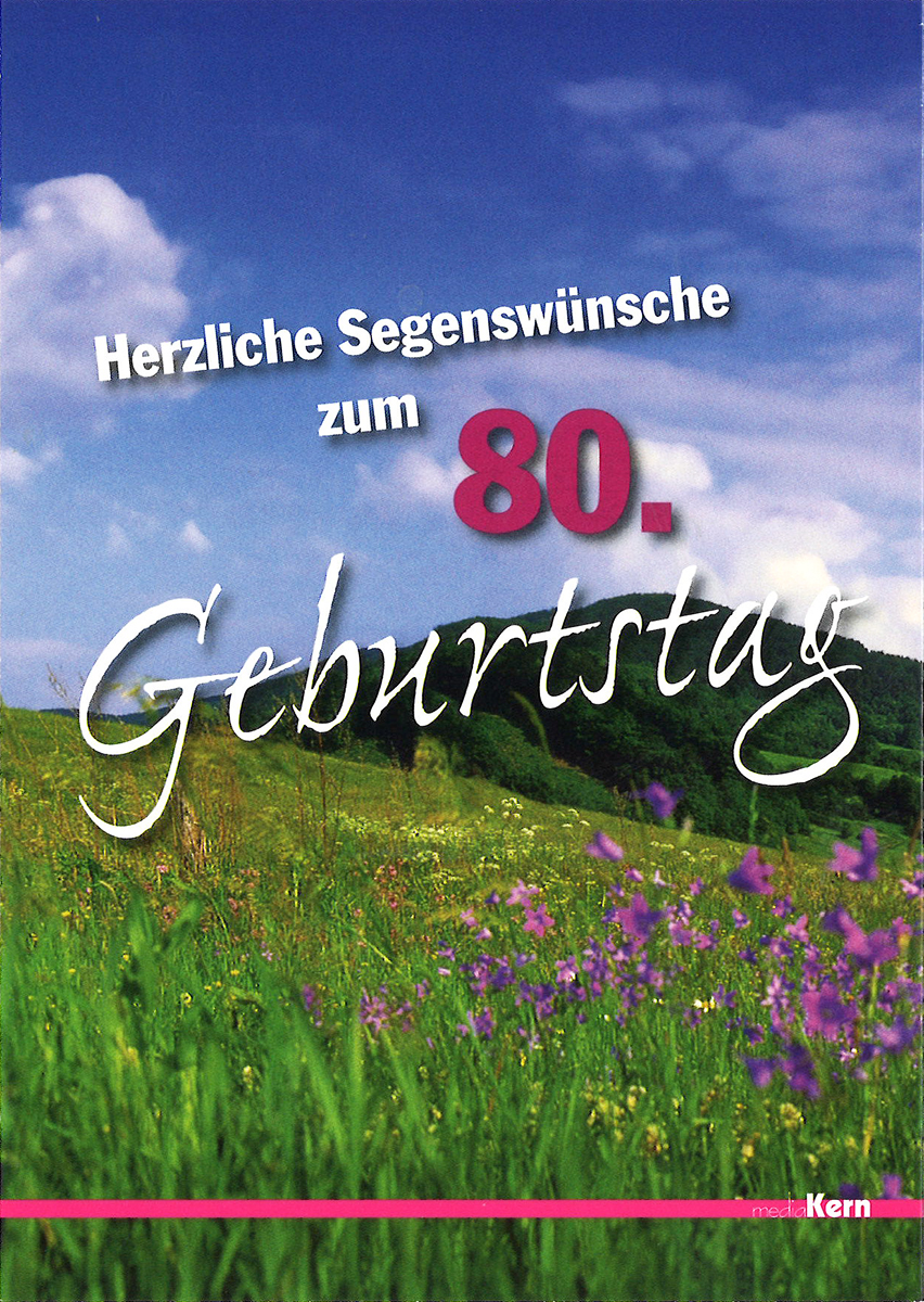 Faltkarte Zum 80. Geburtstag