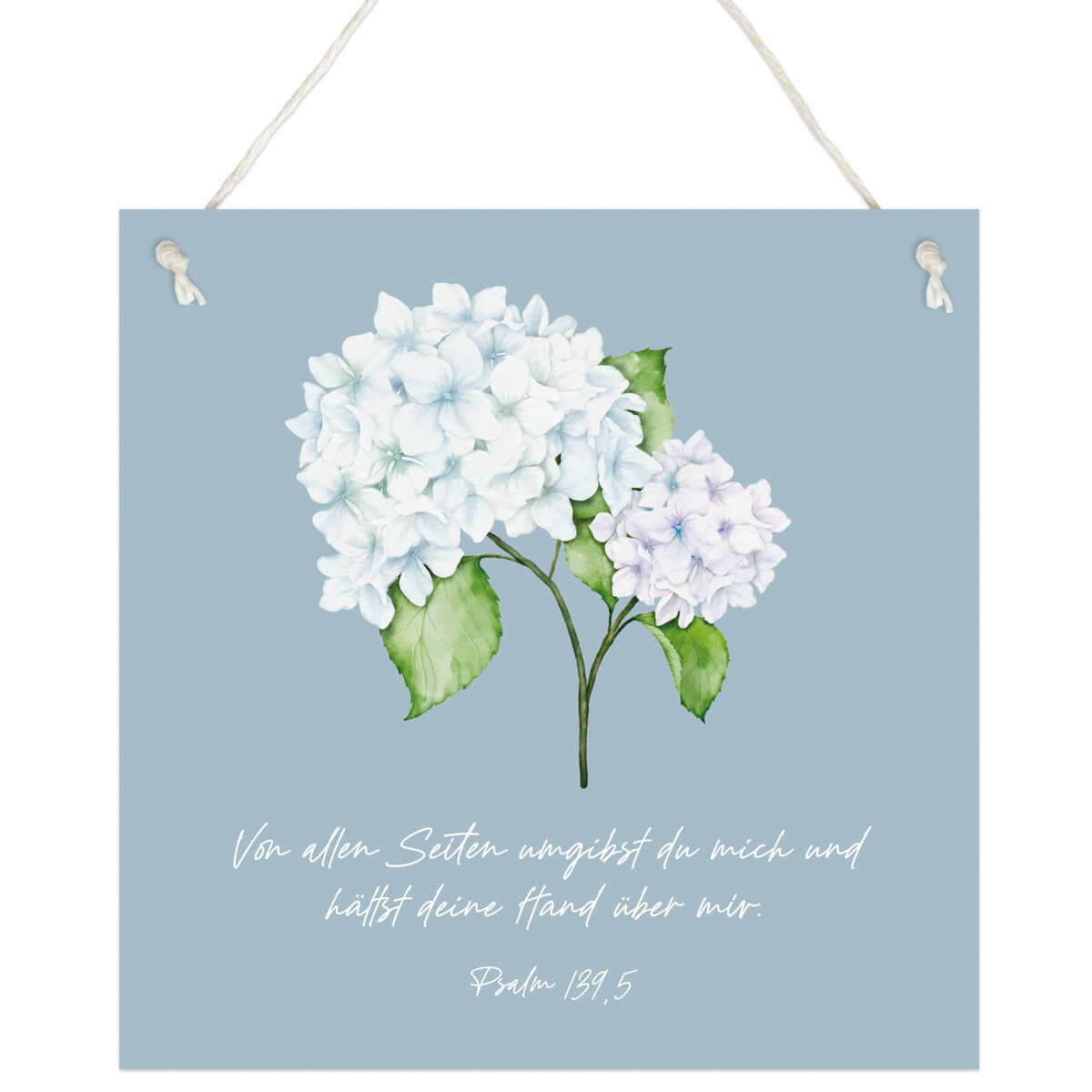 Wanddekoration - Deko-Schild 'Hortensie'