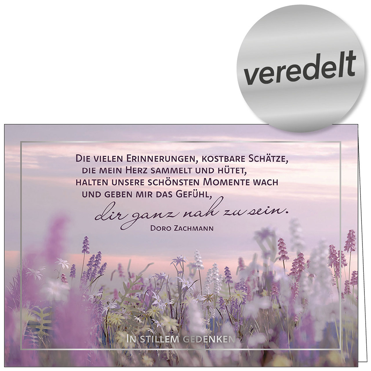 Faltkarte - In stillem Gedenken - Blumenwiese