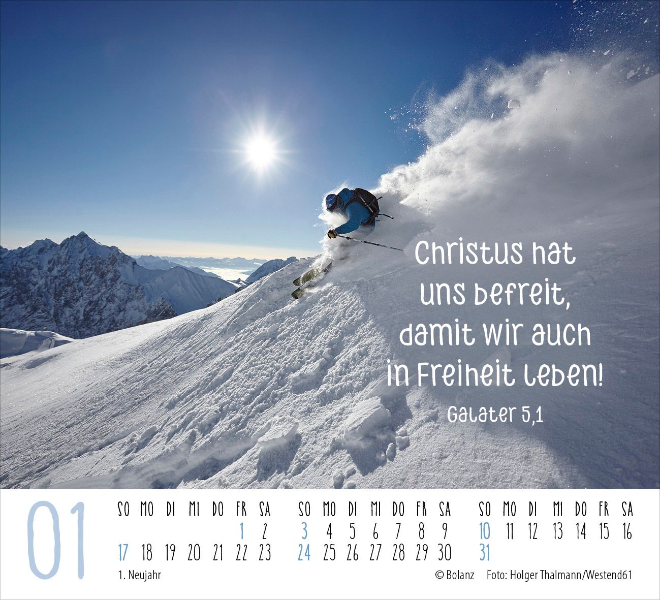 Aufstellkalender - Freiheit 2027 Minikalender