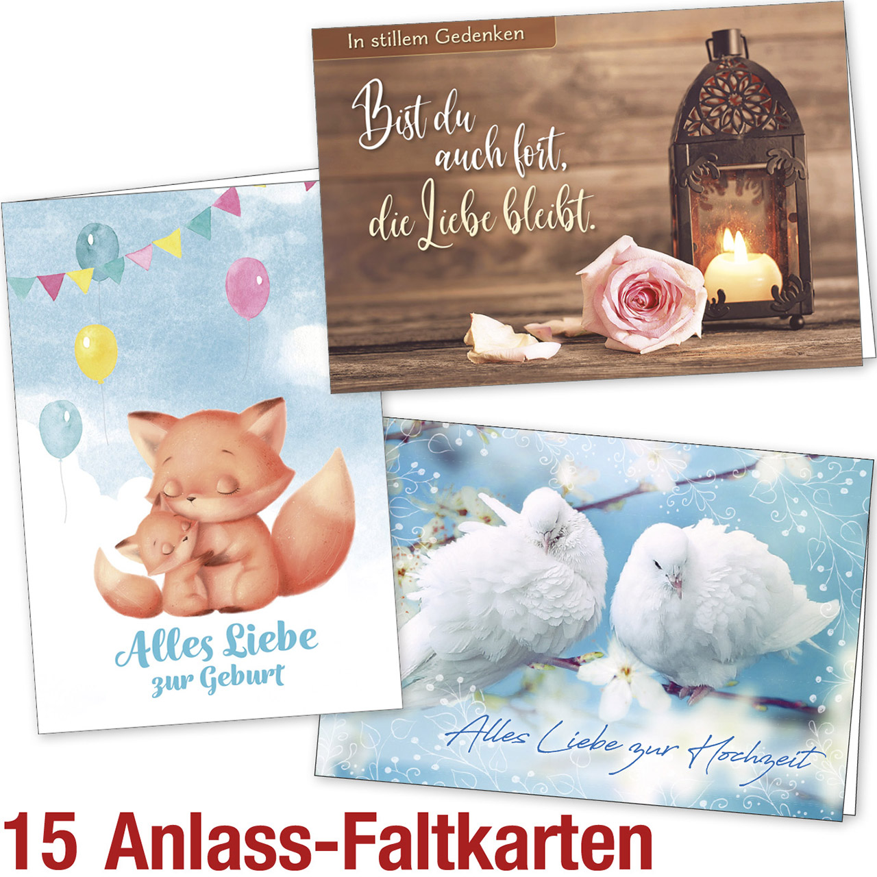 Faltkarte - Spar-Paket: Anlass-Faltkarten