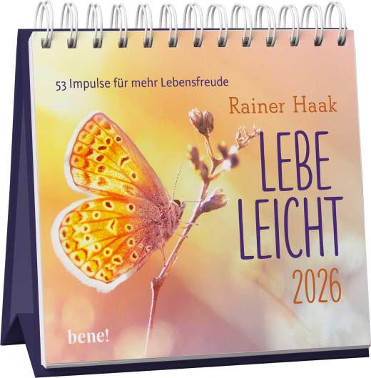 Aufstellkalender - Lebe leicht 2026 - Schmetterling