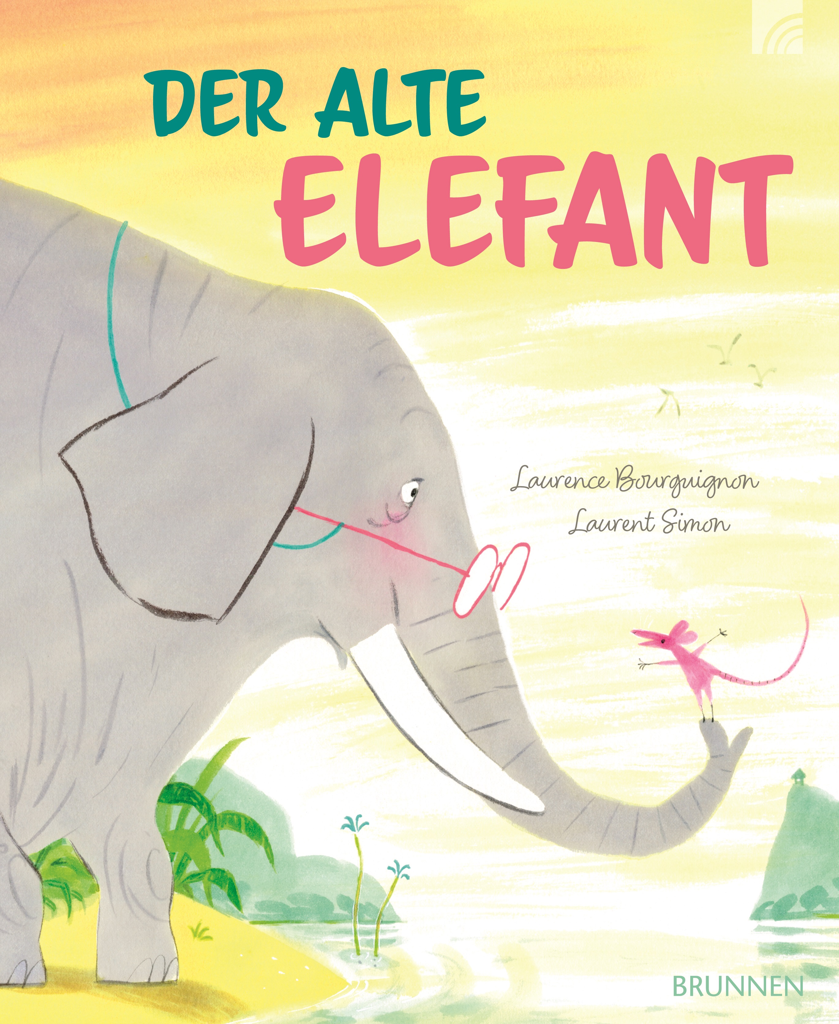 Buch - Der alte Elefant - Elefant Maus Brille Bäume sand Meer