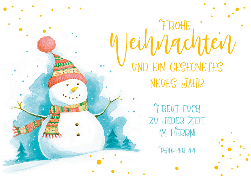 Postkarten - Postkarte 'Frohe Weihnachten und ein gesegnetes neues Jahr' 10 Ex.