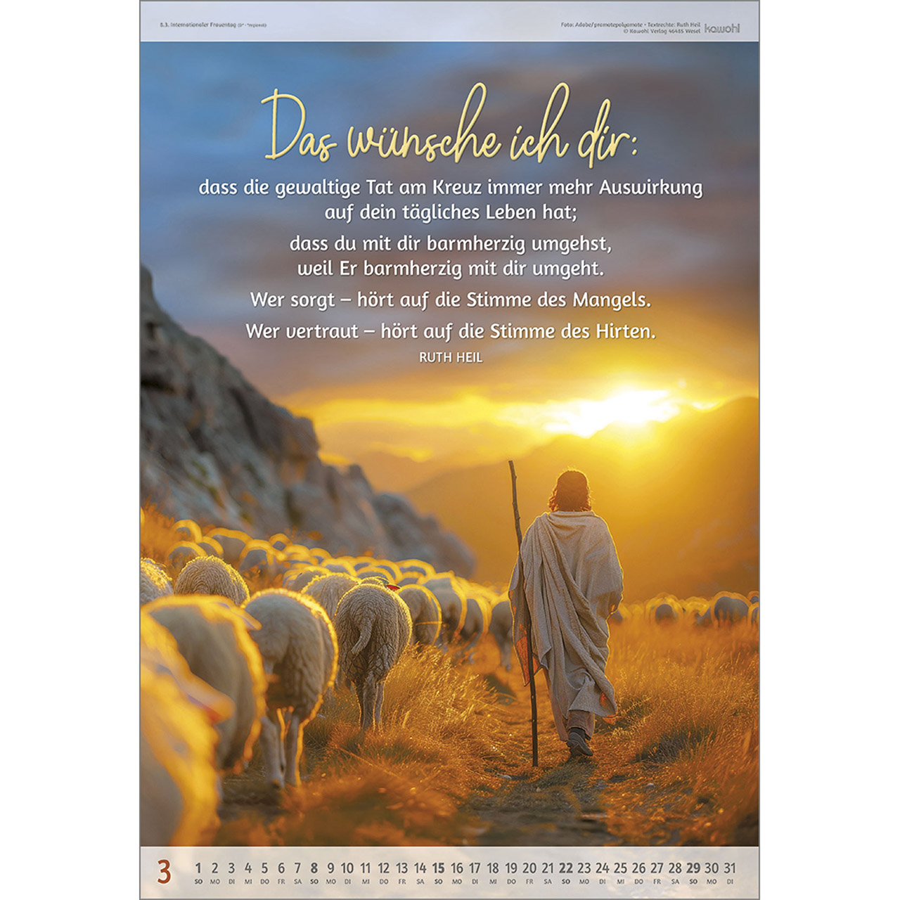 Wandkalender - Du bist so wertvoll 2026