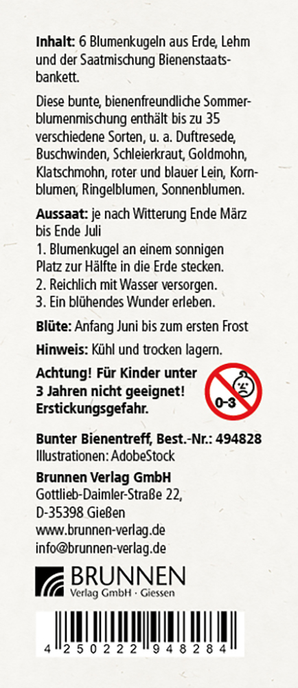 Saatgut - Blumenkugeln "Bunter Bienentreff"