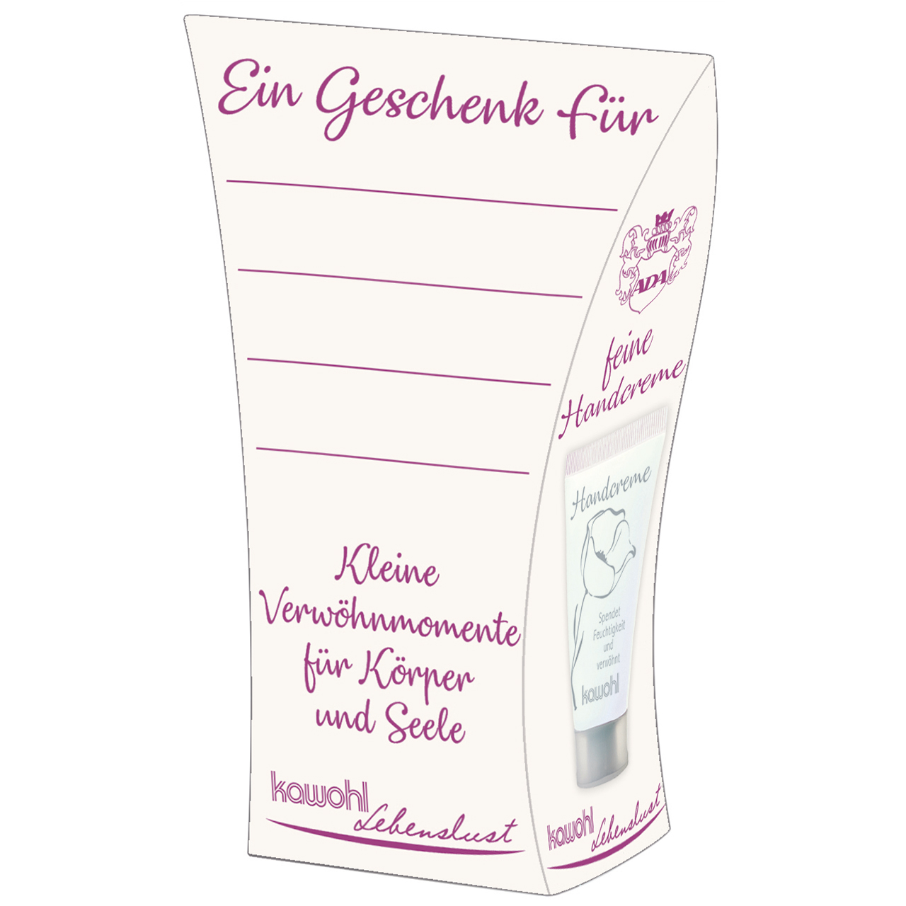 Handcreme - Fürchte dich nicht, denn ich bin mit dir - Grafik Leuchtturm Boot Möve Vögel Steine Blumen Wasser Meer