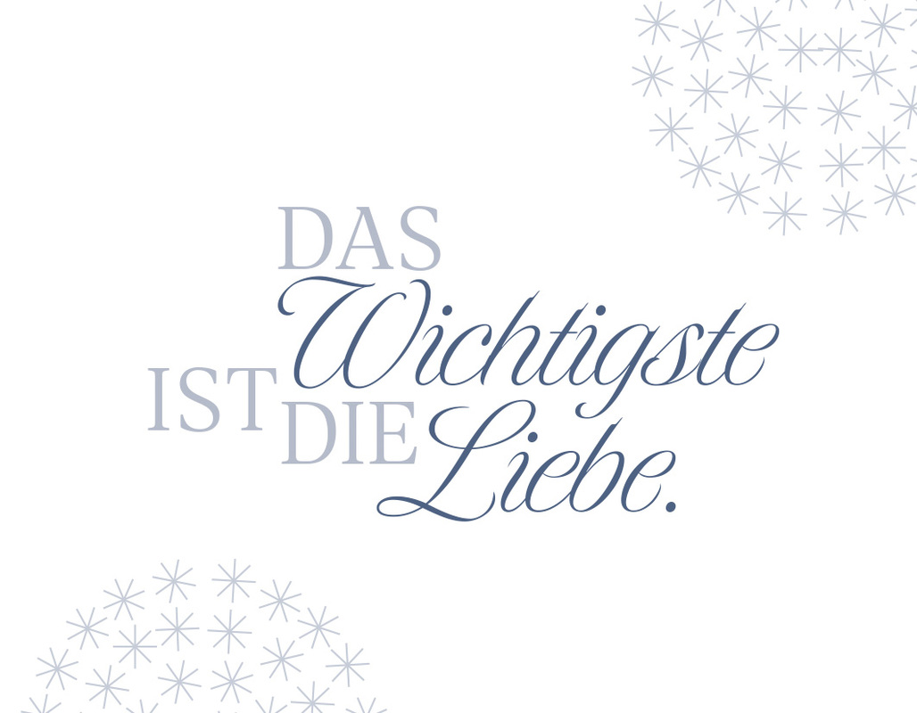 Karten-Box - Das Wichtigste ist die Liebe (Box) - Karten-Box Blau