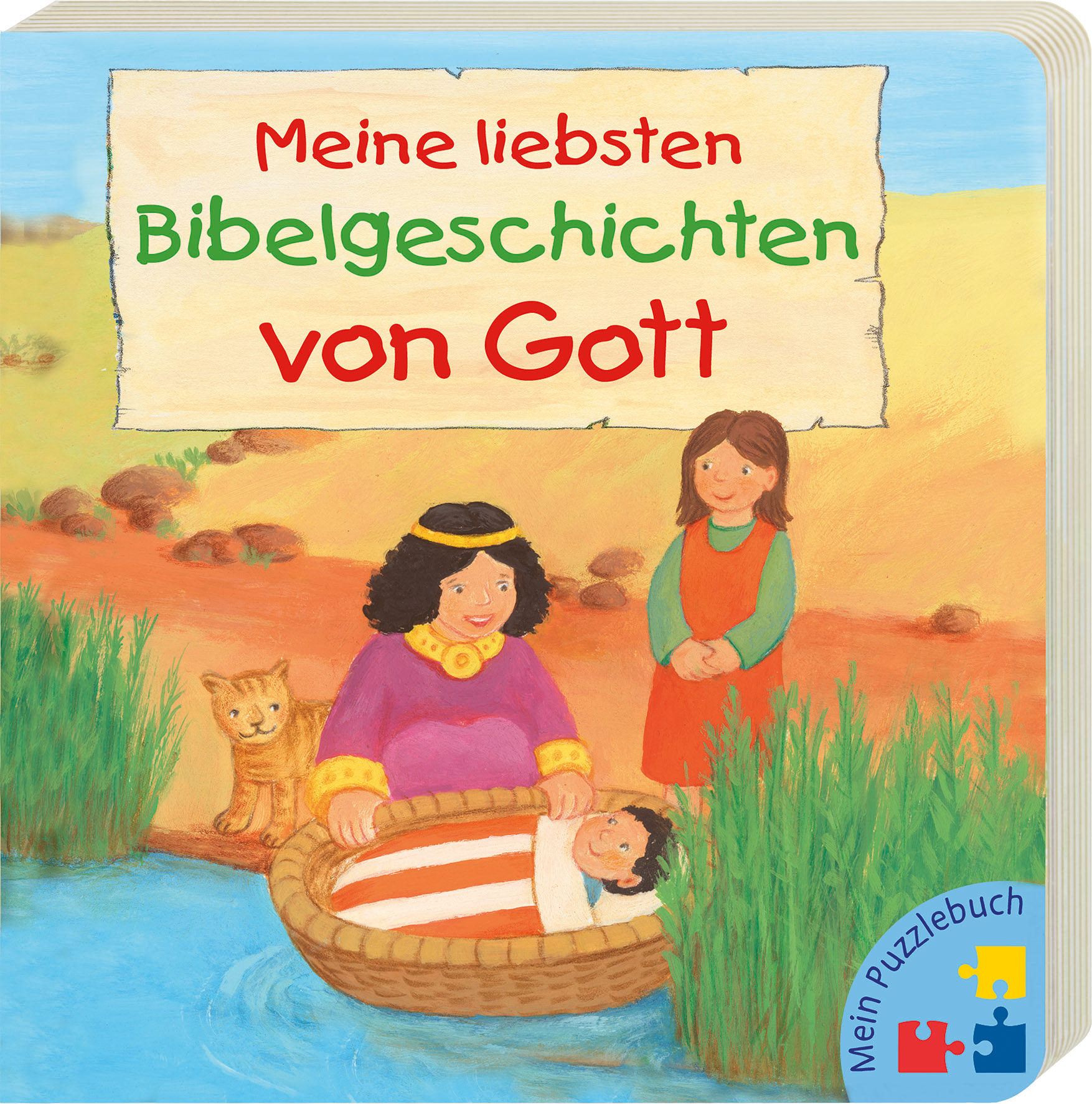 Buch - Meine liebsten Bibelgeschichten von Gott - Mose Frau Baby Mädchen Katze Fluss