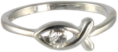 Ring mit Fischmotiv und Stein