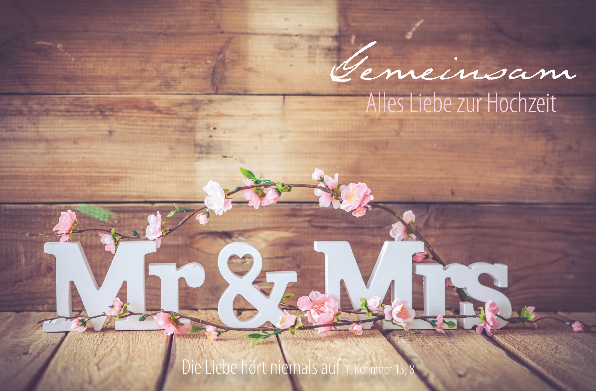 Faltkarte 'Gemeinsam - Alles Liebe zur Hochzeit'