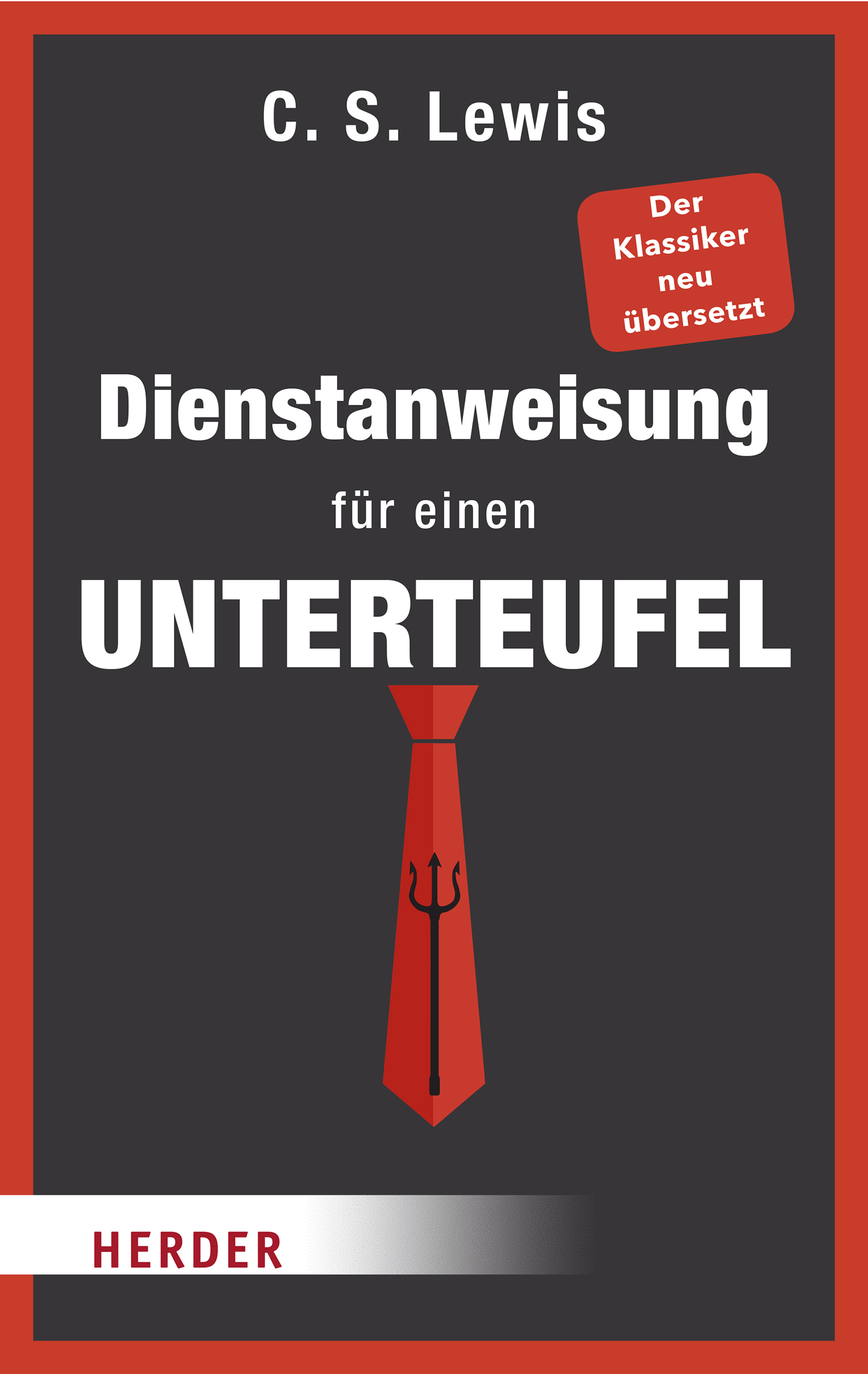 Buch - Dienstanweisung für einen Unterteufel - Buch Krawatte Dreizack Grau