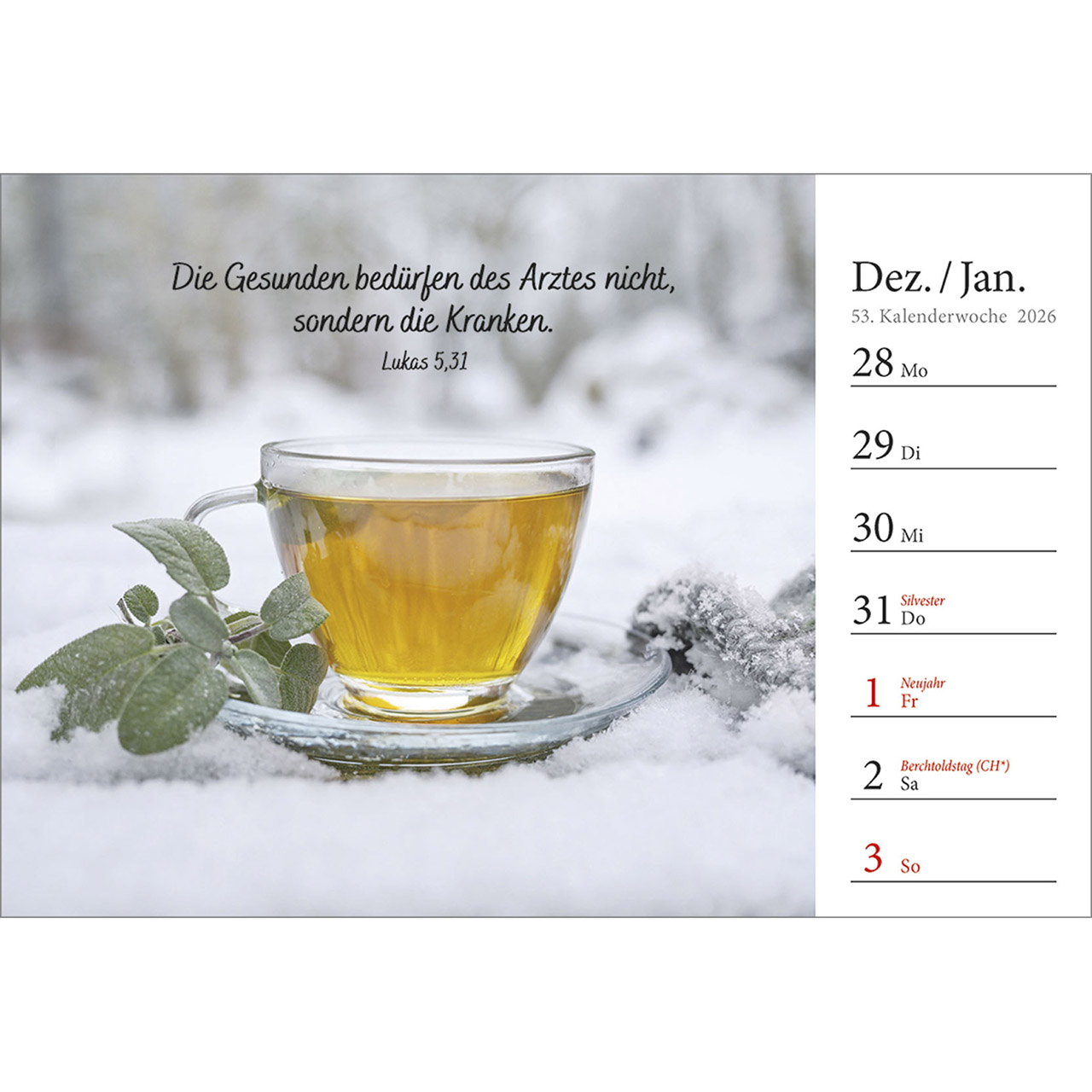 Tischkalender - In deine Hand stell ich den Tag 2026