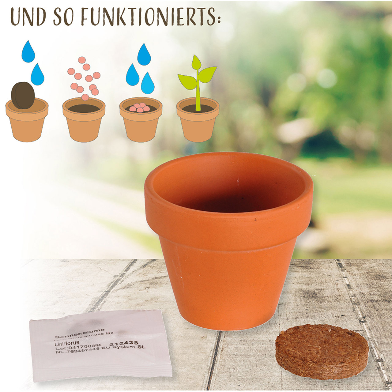 Blumengruß - Schön, dass es dich gibt! - Blumen Streumuster