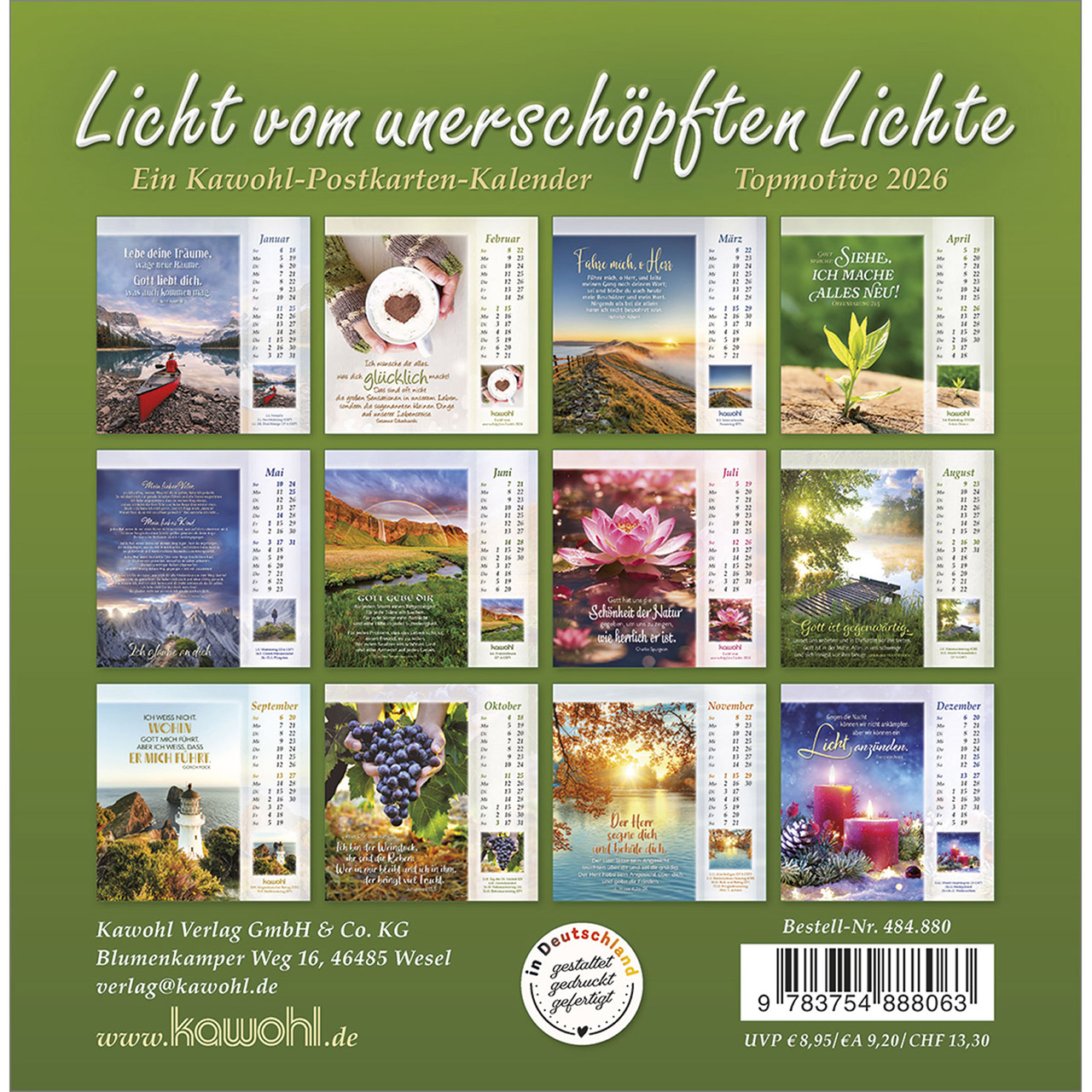 Postkartenkalender - Licht vom unerschöpften Lichte 2026