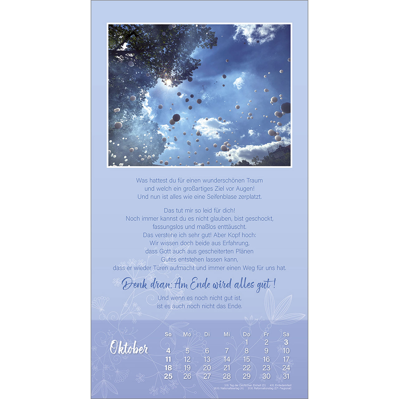 Wandkalender - Schön, dass es dich gibt 2026