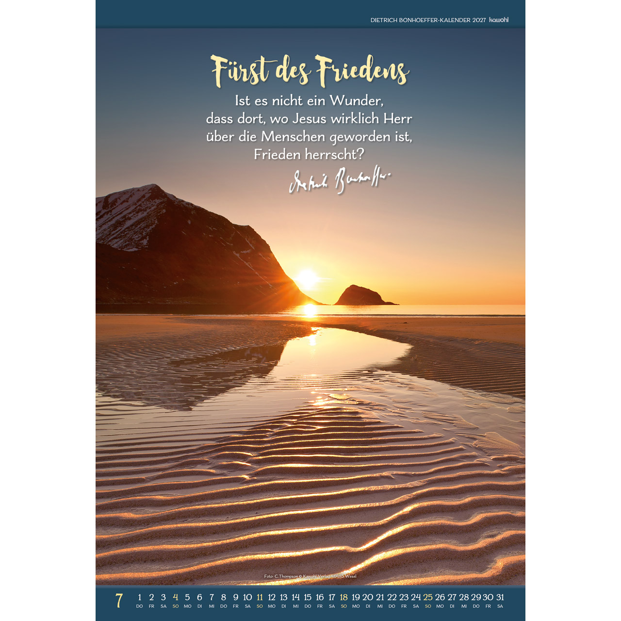 Wandkalender - Gott ist für uns 2027