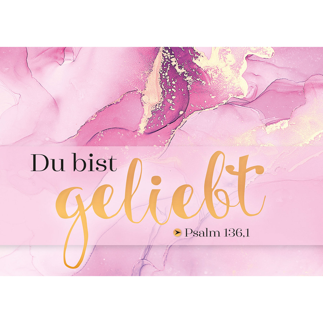 Karten-Aufstell-Etui - Du bist kostbar und getragen - Grafik Gold