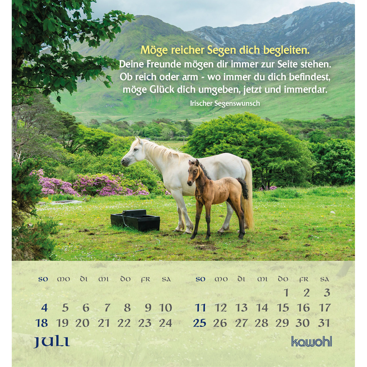 Aufstellkalender - Tiefen Frieden wünsche ich dir 2027