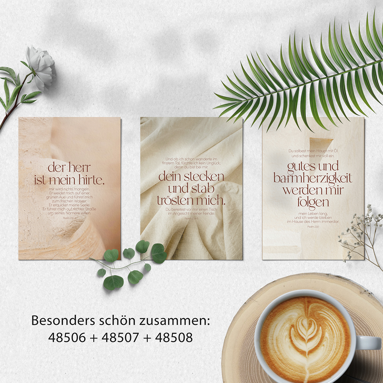 Postkarten - Du salbest mein Haupt mit Öl - Lehmputz Fenster