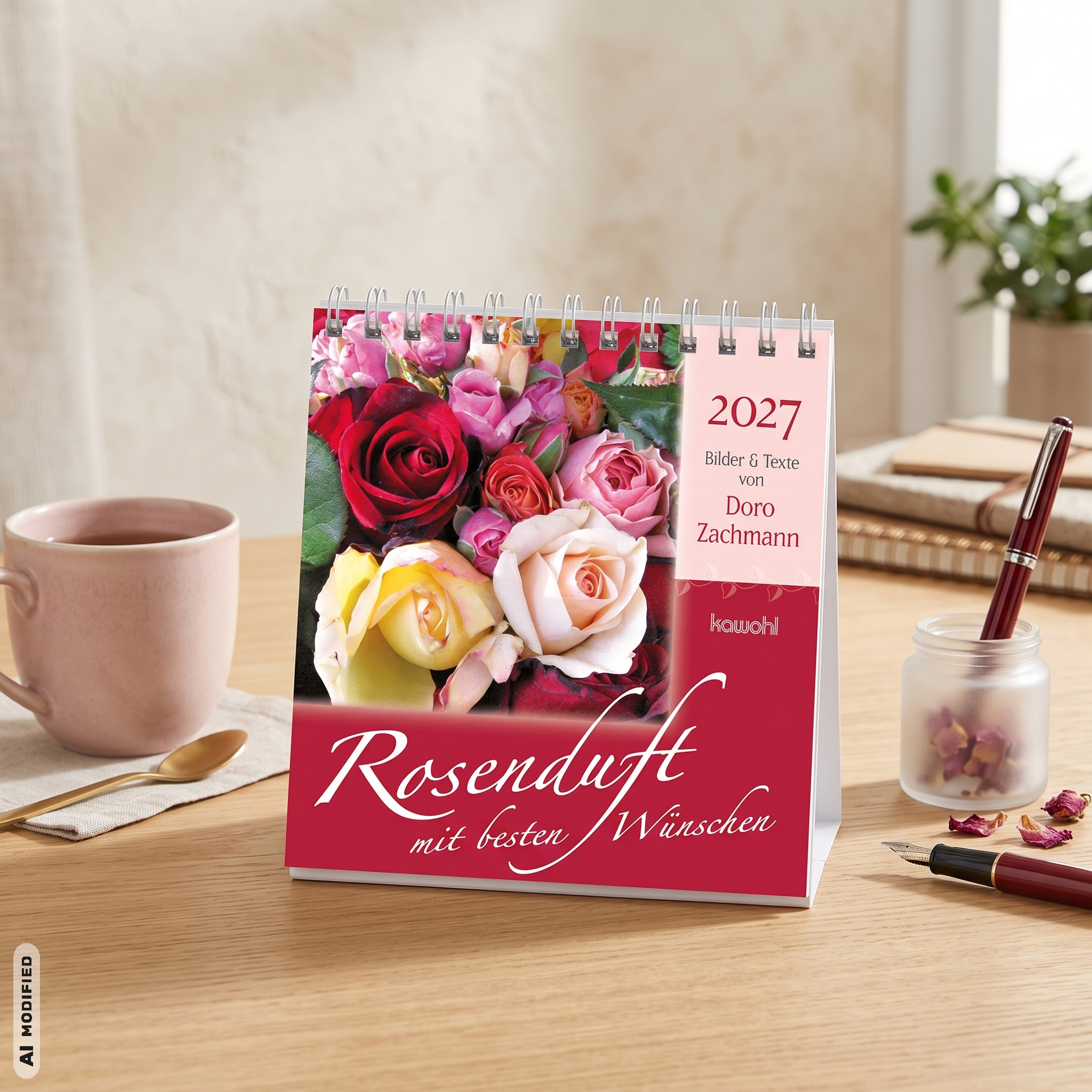 Aufstellkalender - Rosenduft mit besten Wünschen 2027