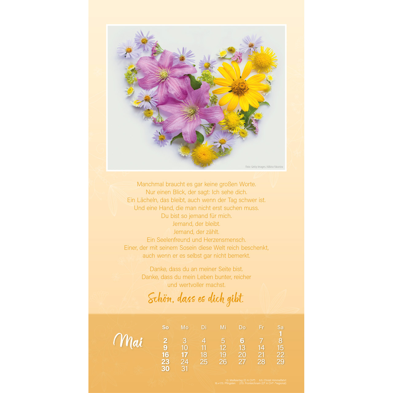Wandkalender - Schön, dass es dich gibt 2027