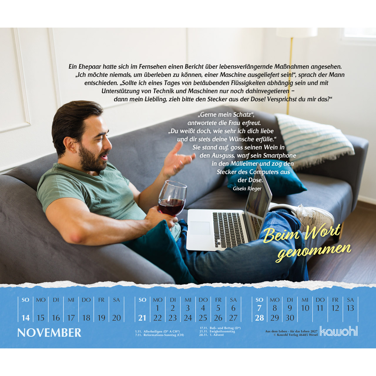 Postkartenkalender - Aus dem Leben - für das Leben 2027