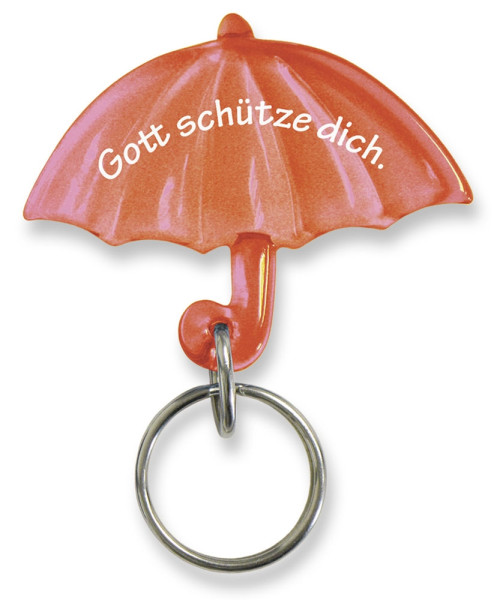 Schlüsselanhänger 'Regenschirm' rot