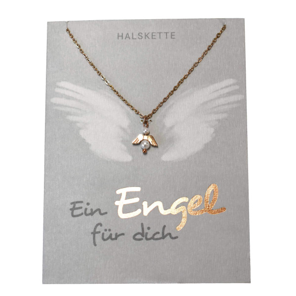 Halskette 'Ein Engel für dich' rosevergoldet