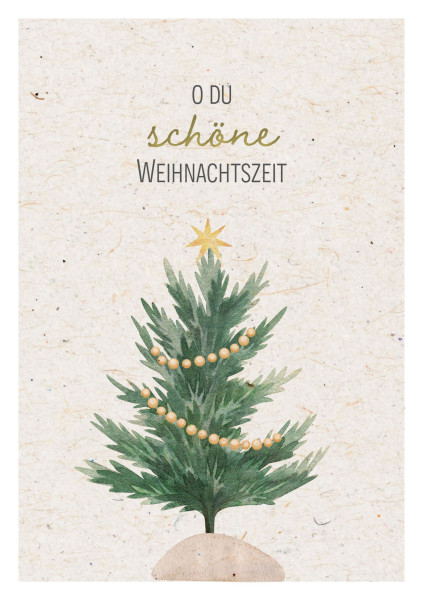 Faltkarte 'O du schöne Weihnachtszeit'