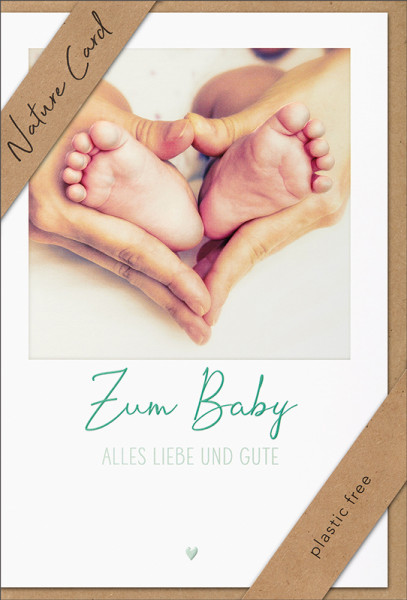 Faltkarte 'Zum Baby alles Liebe und Gute'