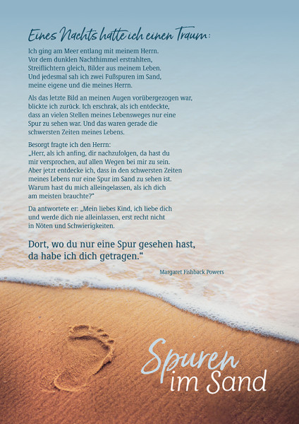 Poster A3 'Spuren im Sand'