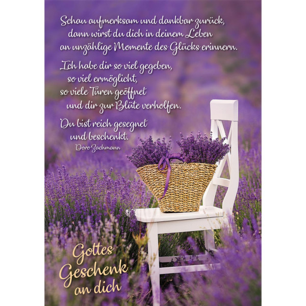 Stuhl Lavendel Korb