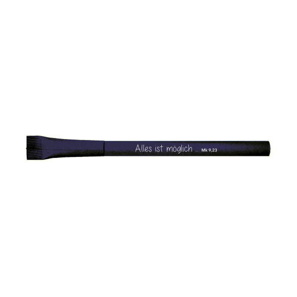 Kugelschreiber aus Papier 'Alles ist möglich Mk 9,23' blau
