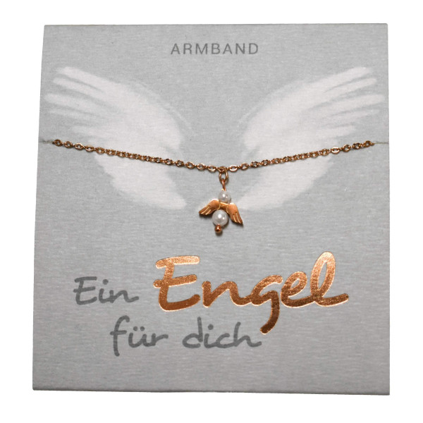 Armband 'Ein Engel für dich' rosevergoldet