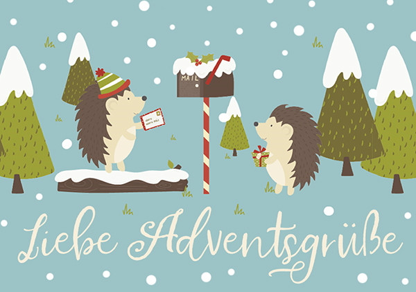 Minikarte Advent 'Liebe Adventsgrüße'