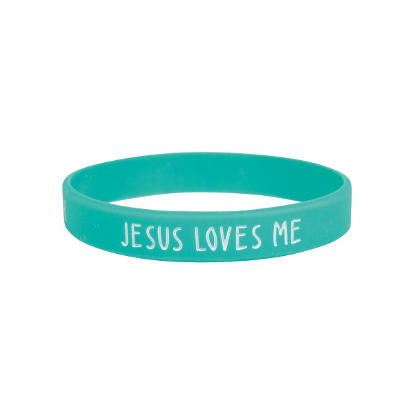 Silikon-Armband 'Jesus liebt mich' grün
