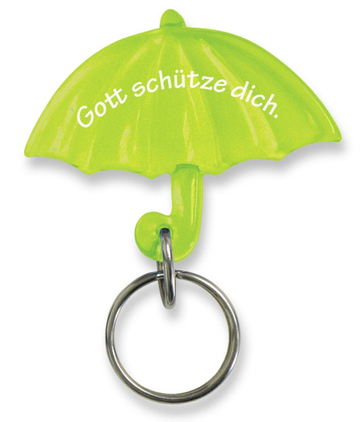 Schlüsselanhänger 'Regenschirm' grün